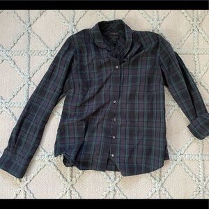 Plaid button down shirt